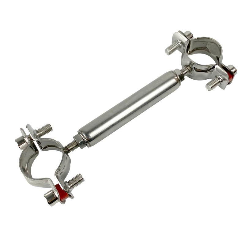 Justerbar Dubbelskikts Rostfritt Stål Dubbelhuvud Rörklämma