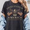 Vintage United States Of America Semiquincentennial 1776 2026. Eagle Flag Comfort Colors® T-Shirt, Retro Patriotic July 4th 250th Gift Tee