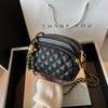 Chic Versatile Chain Shoulder Bag for Women Small Square Bag Textured Niche Monochromatic Crossbody Bag Women's Bag