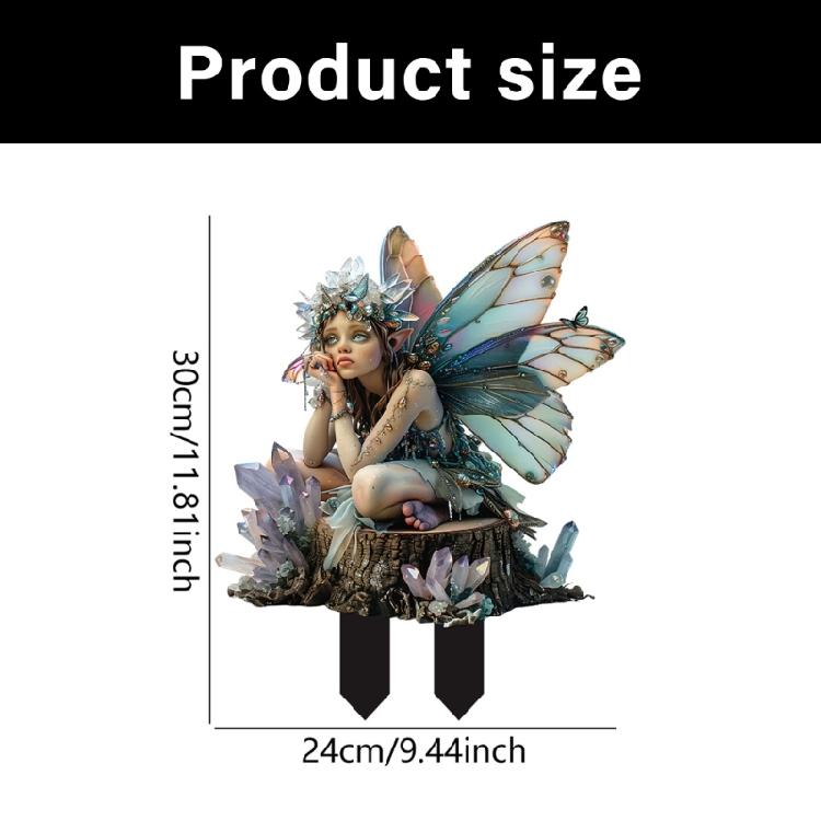 Gardens Acrylic Decoration Stake Mystical Fairies Color Home Decoration For Plant Lover