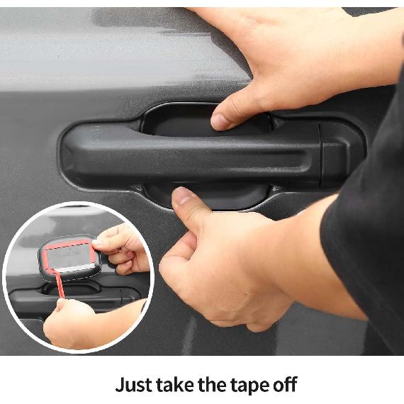Hoolcar Exterior Door Handle Bowl Trims Outdoor Door Handle Insert Cover for 2018-2024 Jeep Wrangler JL JLU, Matte Black, 5PCs, Exterior Accessories