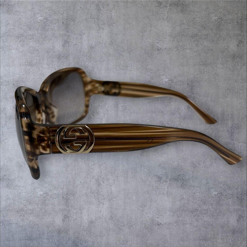 Used GUCCI Sunglasses Archive Y2k Interlocking Logo Sunglasses Eyewear Gucci Brown