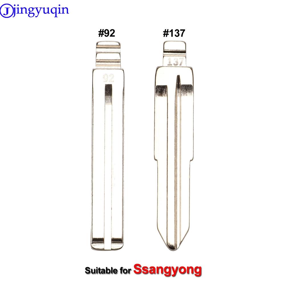 Jingyuqin 1PS #137 #92 Meta Flip Key Blank for Ssangyong Korando New Actyon C200 S170 ACTYON KYRON REXTON Switch Blade