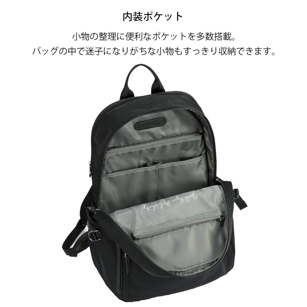 Day Kirukko Collection Backpack 20L A4 PC 2 Compartments Bottle Holder 19145 Warm Gray [Double & Night] 14.0-inch