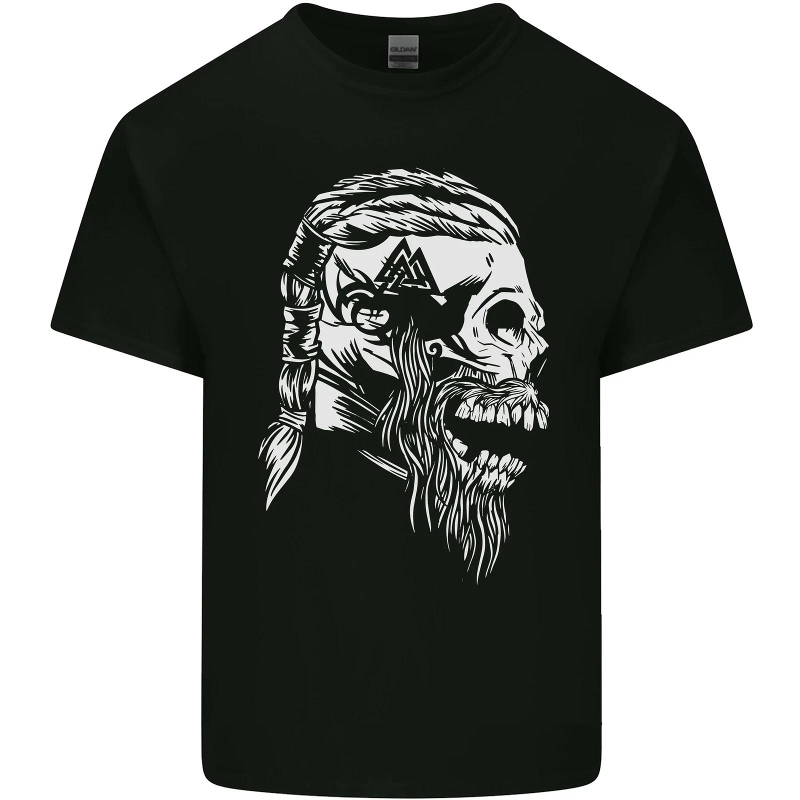 Tribal Viking Skull Kids T-Shirt Childrens L