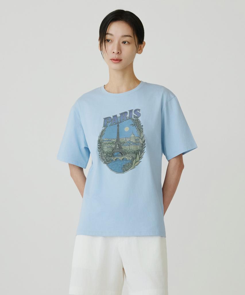 Siyajyu Sitp5262 Paris Short Sleeve T-Shirt_Pale Blue