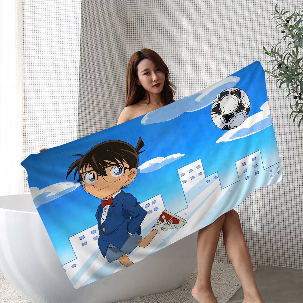 Detektiv Conan Anime Mikrofaser Strandtuch Saugfähig Schnelltrocknend Weich Yoga Schwimmen Resort Bergsteigen Handtuch