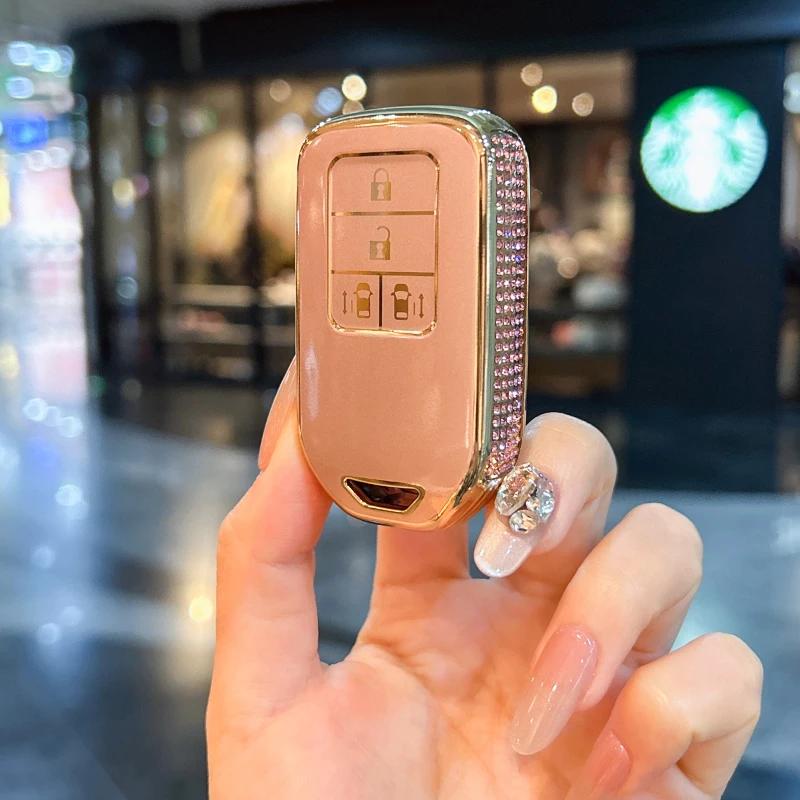 Car Key Case Cover Shell For Honda Crv Civic Accord Xrv Vezel Hiroshi Fit Crider Sensing Urv Car Accessories