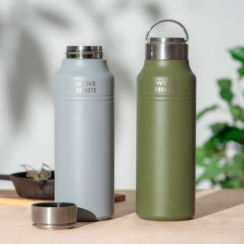 Atlas WENS 1000ml/1.0 Liter Water Bottle, Insulates Cold and Hot Water, Vacuum Insulated, Stainless Steel, Lightweight, Easy to Clean, Suitable for Ou