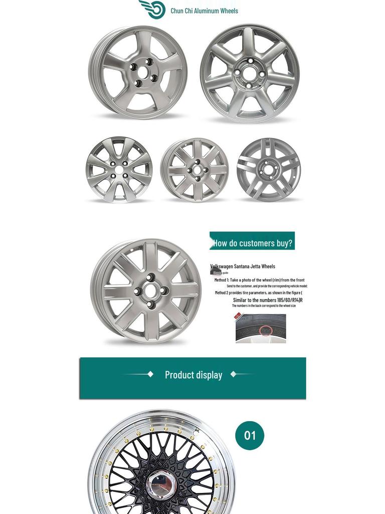 Volkswagen Santana & Jetta 14-16 Inch Alloy & Steel Wheels