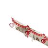 Double Happiness Stair Railing Decor: Wedding Floral Ornaments for Bride and Groom Sides