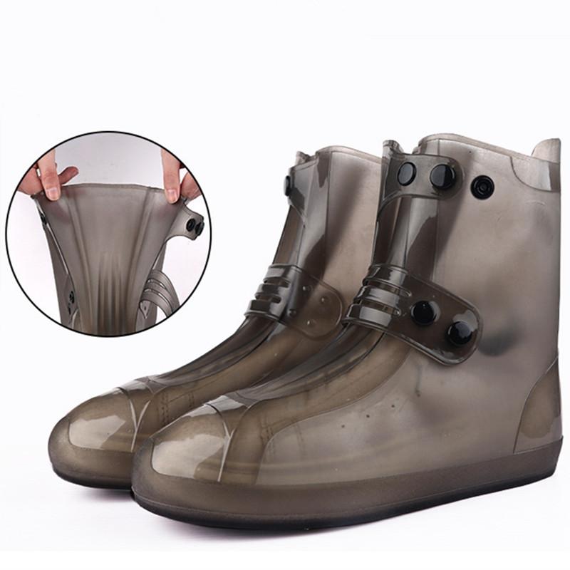 

Мужские и женские ботинки Rian, непромокаемая обувь, прозрачные силикагелевые галоши с прозрачным чехлом, дождевики для мальчиков и девочек