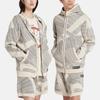 Timberland Striped Print Hooded Long Sleeve Jacket Unisex Jackets Gray A6BNA-DP9