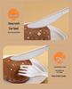 Disposable Biodegradable PLA Cutlery Set: Knife, Fork, Spoon with Long Handle and Thick Design