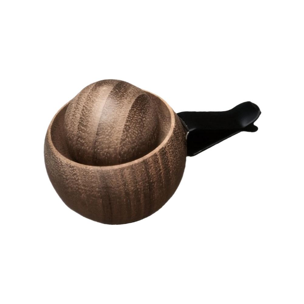 

Handmade Car Mounted Small Round Egg Aroma Diffuser With Natural Black Walnut Color For Car Air Conditioning Vents