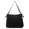 2025 autumn new fashionable large-capacity shoulder bag, diamond checkered bread suit bag, women's casual versatile tote bag