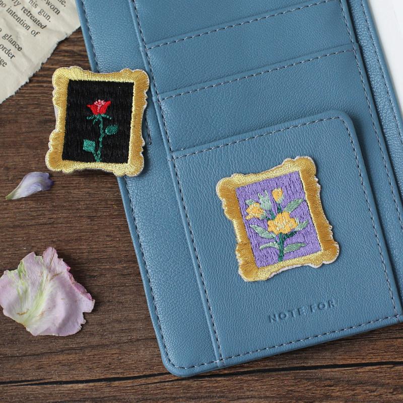 Retro Decorative Stickers Patch Stickers Creative Stationery Clothes Pants Hole Cloth Stickers Flower Repair Subsidized Embroidery Stickers