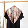 Potato Shiny National Style Silk Scarf Magnetic Buckle Necklace Pendant Square Scarf Neck Scarf Shawl Dual-purpose Sunscreen Scarf