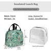 Horses And Flowers Lunch Bag Insulated Water-Resistant Tote Bag Reusable Lunch Box For Picnic Travel