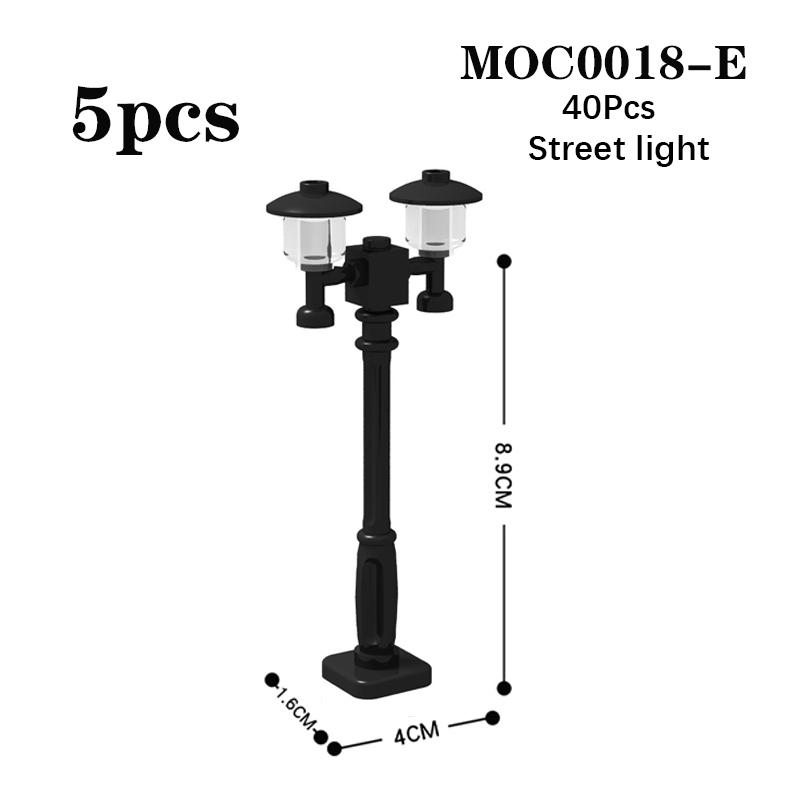 MOC City Serie Hochzeitsbogen Straßenlaterne Schlagzeug Schaukelstuhl Park Straßenansicht Bausteine Spielzeug Für Kinder Kreative Geschenke