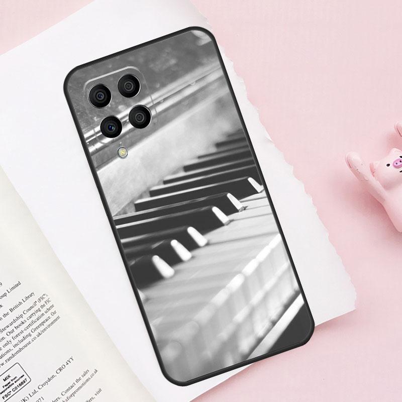 Piano keys Vintage Music Notes For Samsung Galaxy M13 M23 M33 M53 M30s M31s M32 M52 M12 M55 M15 M20 M21 M51 M34 M54 Case
