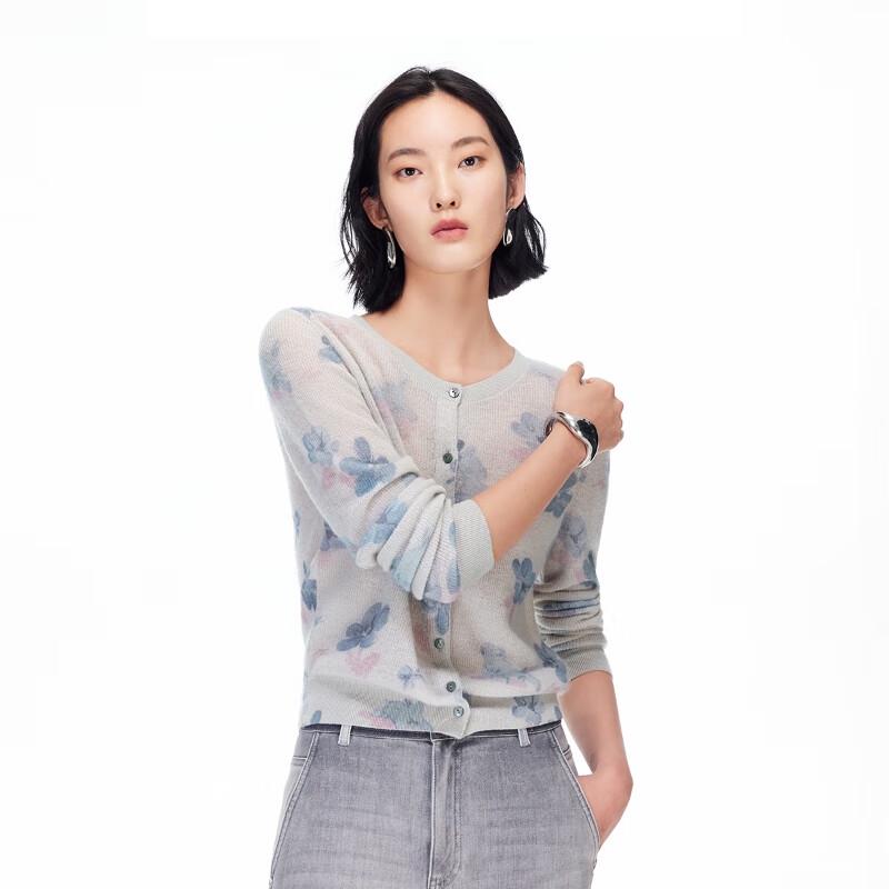 VEROMODA 2025 Autumn Printed Color Block Knit Top