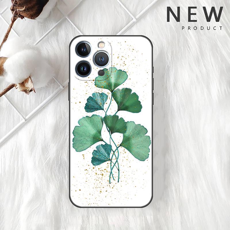 Luxury Gold Foil Art Case For Apple iPhone 11 15 13 14 Pro Max 12 Plus X 15Pro Black Silicone Phone Coque