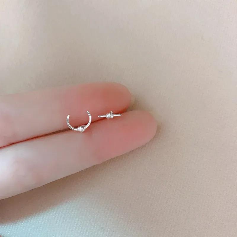 New Minimalism Earring 925 Silver Needle Allergic Protection Mini Small Heart Stud Earrings for Women Girls Jewellery