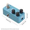 ZORY Guitar Boost Effects Pedal BASS/TREBLE/GAIN 2-Band EQ Control DC 9V 6.35mm Input/Output