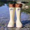 Rain shoes men and women wear fashionable and versatile outdoor waterproof and non-slip rain boots thickened velvet glue shoes