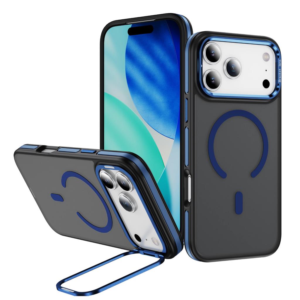 Applicable apple 16/15/14 pm mobile phone case magnetic suction hardware lens frame bracket skin feeling iphone17 mobile phone case