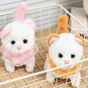 Jouet Chat Peluche Électrique Interactif Marchant Remuant la Queue Hochant la Tête Miaulant Jouet Chaton Fait Main pour Tout-Petits Éducatif Simulation Animal en Peluche