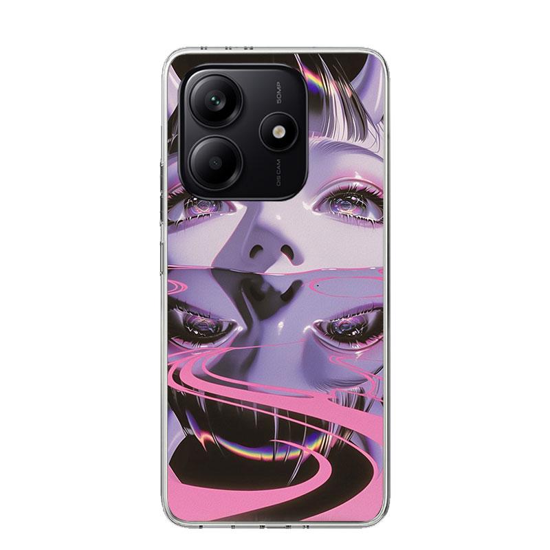 

Арт-панк чехол для телефона с рисунком девушки для Xiaomi Redmi Note 15 14 13 12S 12 Pro Plus 11S 11E 11 11T 10S 10 Art Мягкая крышка с узором Redmi Note Redmi Note 11E Pro