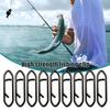 100 Stück Angel-Power-Speed-Clips, hochfester Edelstahl-Angelköder-Schnellwechsel-Schnappverbinder, Salzwasser-/Süßwasser-Angelzubehör