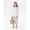Mark Jenny Girls' Lace Collar Cotton Long-Sleeve Shirt