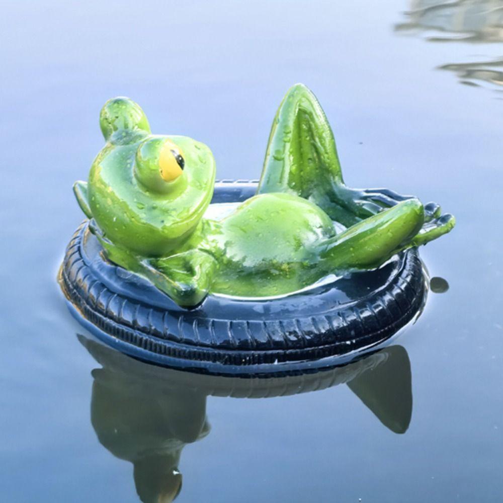 Resin Animal Sculpture Cartoon Floating Pond Ornament Funny Miniatures Figurine  Desk