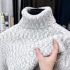 Suéter de Punto Cálido para Hombre con Cuello Alto Mezcla de Lana Invierno Grueso Manga Larga Corte Holgado Uso Diario