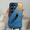 A Cute Comic Cat Phone Case For Samsung S 24 Fe 25 Ultra Plus 20 Lite 21 30 22 23 24 22 Ultra 5G Fundas