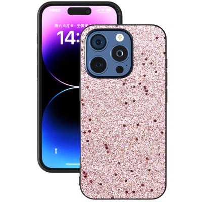 For iPhone 16 Pro Case Glitter Design PU+PC+TPU Protective Phone Cover