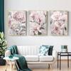 Flower Wall Art Canvas Painting Pink Floral Posters for Nordic Bathroom Living Room Home Wall Decor Pictures Farmhouse