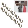 10Pcs Curtain Tie‑Backs Anti‑Rust Sturdy  Convenient Tassel Hooks for Coat Clothing Keys Towe