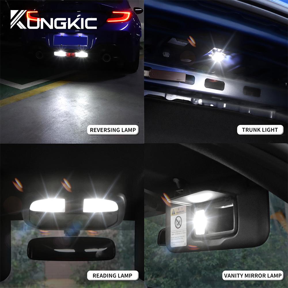 9PCS White LED Interior Light Reverse Bulbs Kit For BRZ For Toyota GR86 2025 2025 2025 2025 Trunk Reading Signal Lamp KUNGKIC