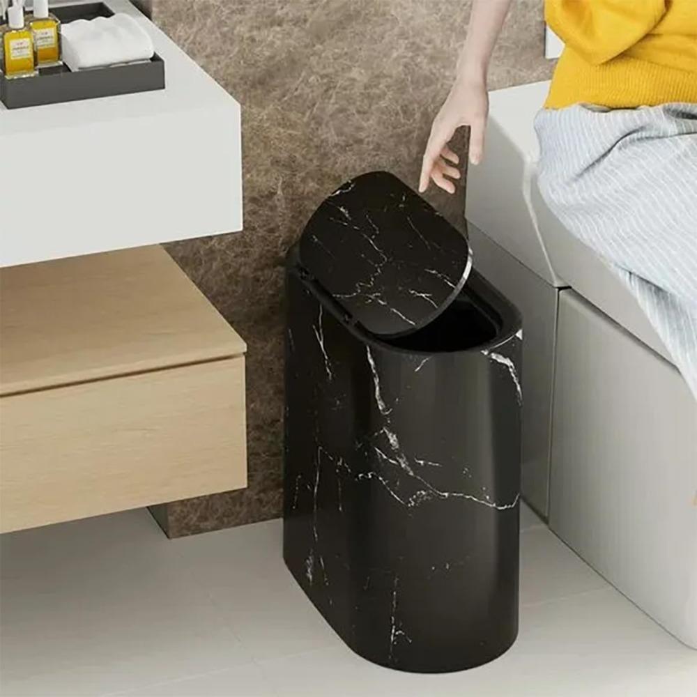 with Lids Garbage Bin Narrow Toilet Trash Bin New Bathroom Trashcans  for Home Indoor Hotel
