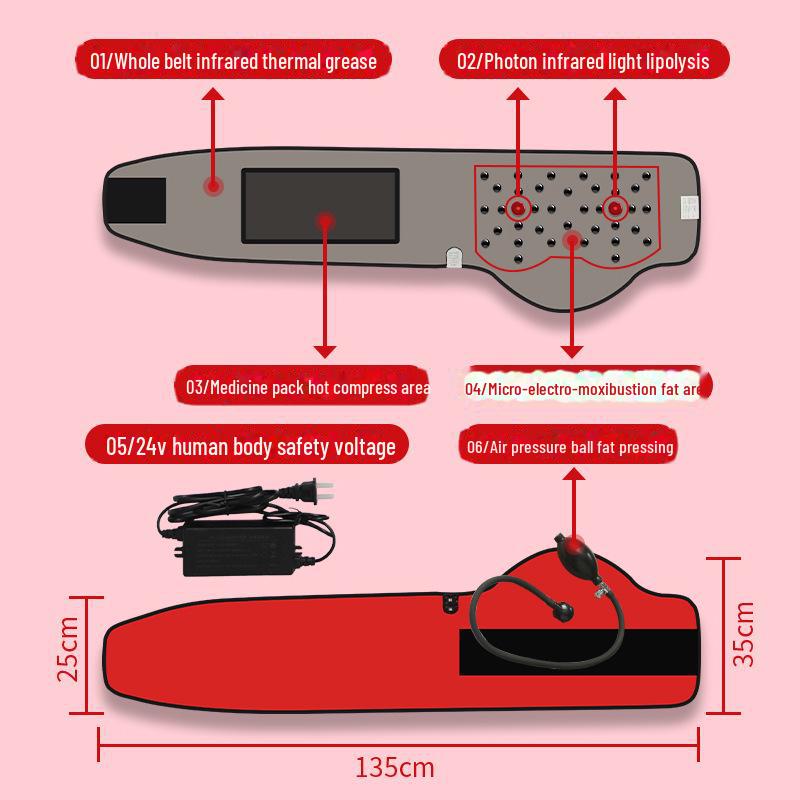 Intelligenter Mikrostrom-Fitness- und Schlankheitsgürtel für den Bauch mit Heizung, Akupunktur und EMS-Massage.
