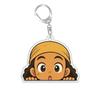 For OPTCG Card Keychain Luffy Nami Nico Brook Backpack Pendant Anime Game Fans Gift Recycled Acrylic Decoration Rare Card Toy