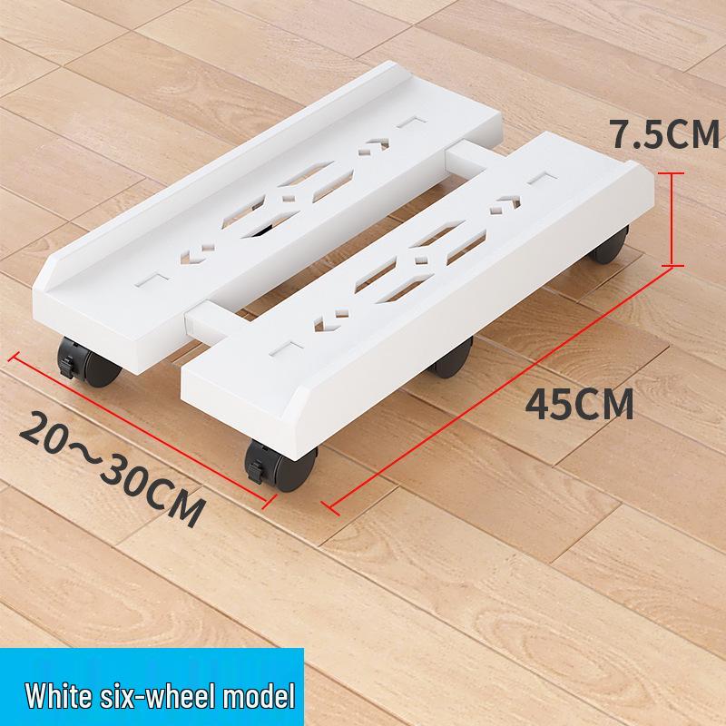 Adjustable Mobile Desktop PC Stand with Wheels and Heightened Bracket