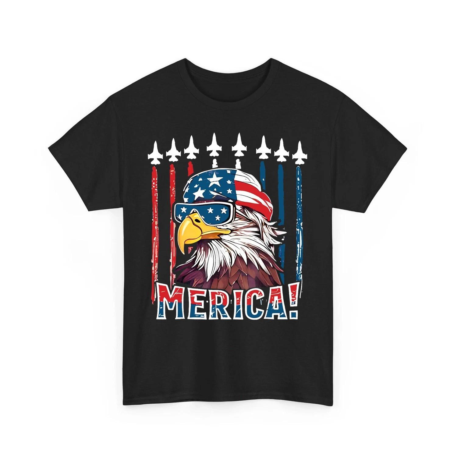 Америка Флаг США Американский Белоголовый Орлан Патриотический Орел 4 июля Унисекс Футболка S
