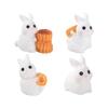 Cute Little Rabbit Animal FigurinesMooncake Decoration AccessoriesResin Desktop Ornaments for The Mid-Autumn Festival