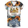 New Western Fall Gnome Series Pattern 3D Printing Series Casual Women's T-shirt