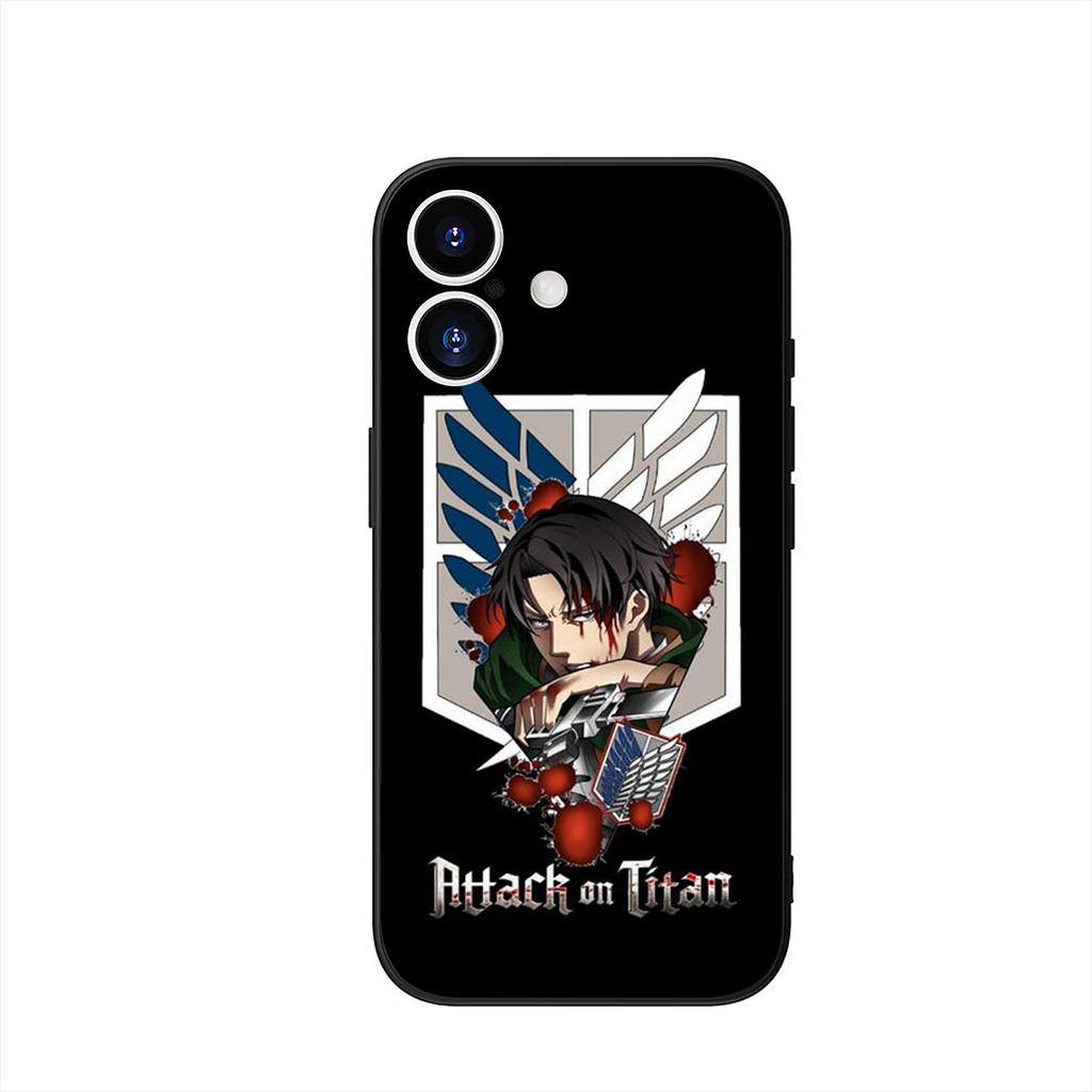 Eren Jaeger levi Attack on titan Phone Cover Case for Apple iPhone 16 15 14 Plus 13 12 Mini 17 Pro Max + 16E Air 16+ ProMax